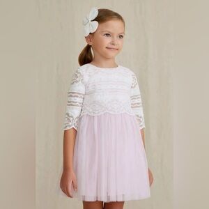 ABEL & LULA
GIRLS PINK TULLE & LACE DRESS Size 4   104 см